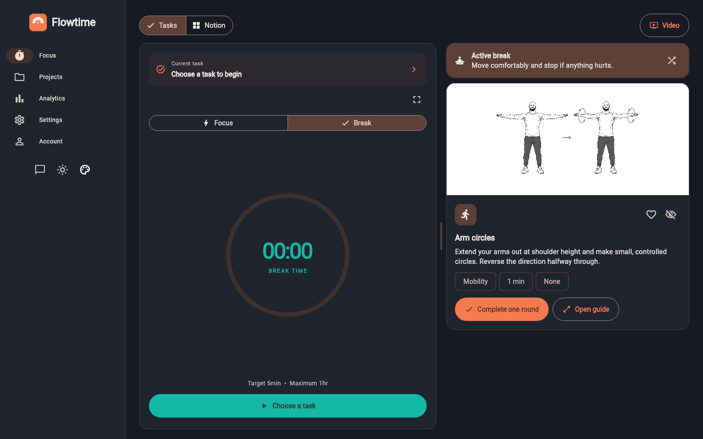 Flutter break timer on desktop